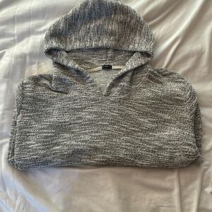 Brandy Melville Grey Heather Knit Hoodie